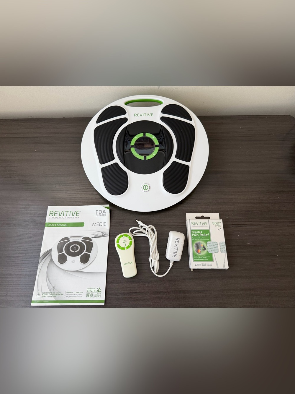 REVITIVE 2469MD CIRCULATION BOOSTER THERAPY FOR LEGS FEET WITH REMOTE & PADS